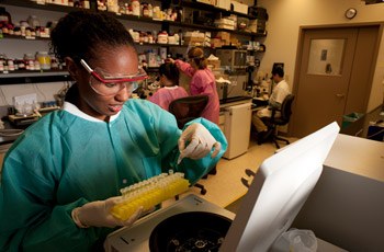 Members of Kachar’s lab investigate fundamental biological processes of hearing