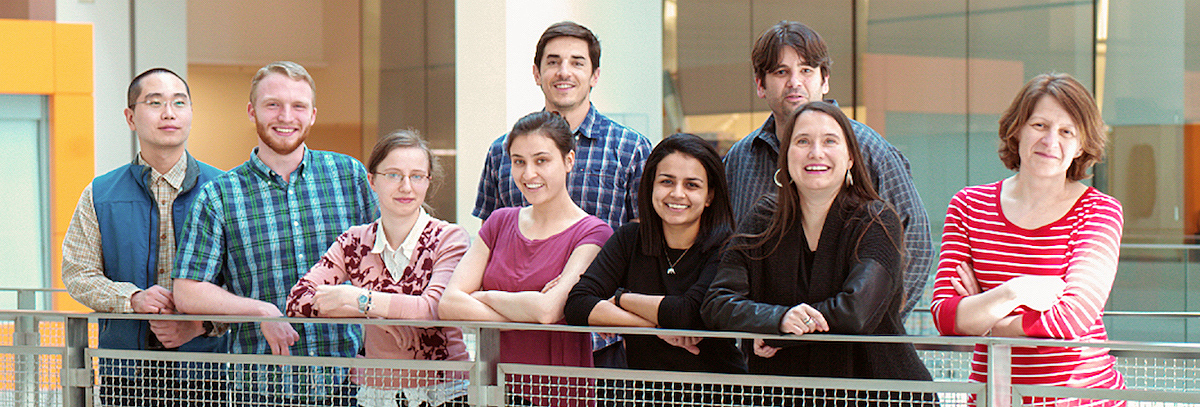 The team (l-r): James Park, Keith Keenan, Ewa Szczesna, Sarah Debs, Christopher Garnham, Annapurna Vemu, Jeff Spector, Antonina Roll-Mecak, and Agnieszka Szyk