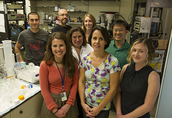 The team (l to r): Jillian Iafrati , Alanna Kaplan, Martín Adrover, Julia Lemos, Katie Holroyd, Veronica Alvarez, Jung Hoon Shin, Lauren Dobbs