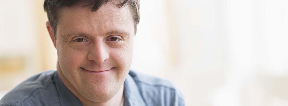 Man with down syndrome
