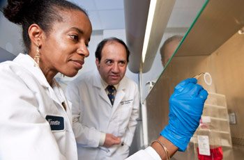 Postdoctoral Fellow Winnette McIntosh Ambrose brings an engineering background to the Swaroop laboratory