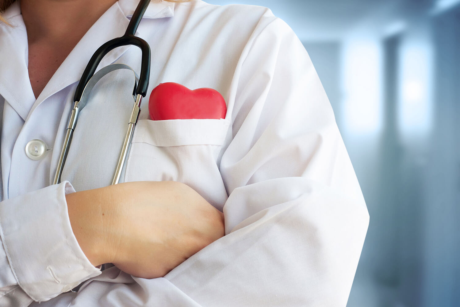 doctor with heart and stethoscope