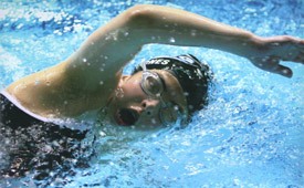 With her disorder cured, Erin Jones returned to the swim team.
