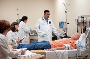 The clinical team (left to right): research nurses Valerie Greene, Nancy Brutsche, and Clara Moore, and Dr. Zarate